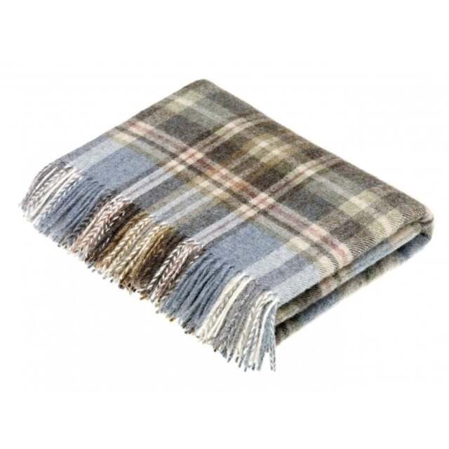 Bronte By Moon Glen Coe Throw - Pure New Wool - Aqua