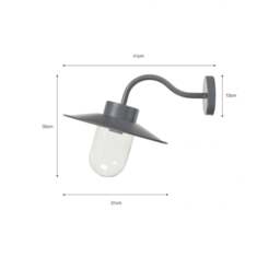 Garden Trading St Ives Swan Neck Light - Charcoal/Light Grey - thumbnail 4