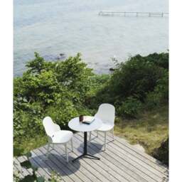 Normann Copenhagen Allez Round Cafe Table - 3 Leg - H75 O60 cm - Stainless Steel Tabletop Colour: Stainless Steel - thumbnail 6