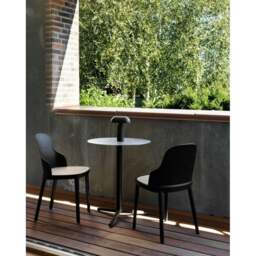 Normann Copenhagen Allez Round Cafe Table - 3 Leg - H75 O60 cm - Stainless Steel Tabletop Colour: Stainless Steel - thumbnail 4