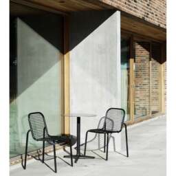 Normann Copenhagen Allez Round Cafe Table - 3 Leg - H75 O60 cm - Stainless Steel Tabletop Colour: Stainless Steel - thumbnail 5