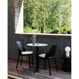 Normann Copenhagen Allez Round Cafe Table - 3 Leg - H75 O60 cm - Stainless Steel Tabletop Colour: Stainless Steel - thumbnail 3