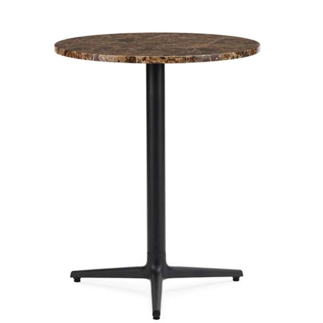 Normann Copenhagen Allez Round Cafe Table - 3 Leg - H75 O60 cm - Coffee Marble Tabletop Colour: Coffee (Marble) - image 1