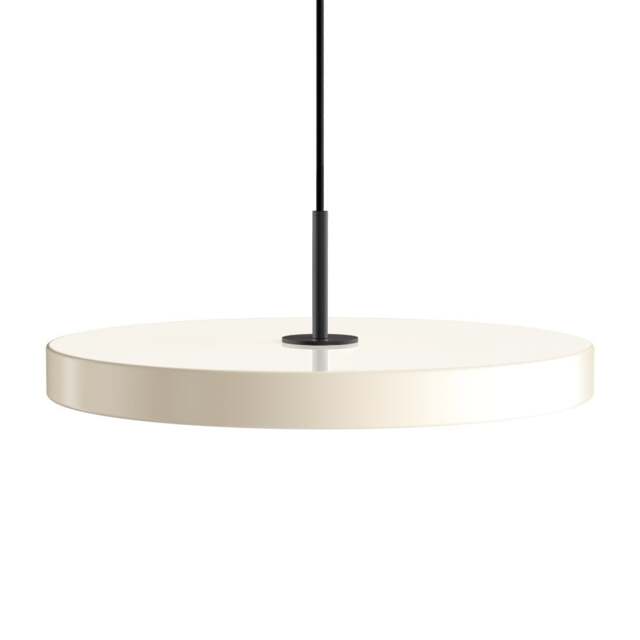 Umage Asteria Plus Pendant Lamp - Pearl White - Medium - Black Top Colour: Pearl White, Size: Medium, Style: Black - image 1