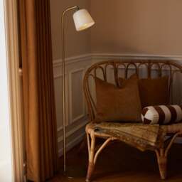 Halo Design Room 49 Floor Light - O15 - Opal Glass/Antique Brass - thumbnail 2