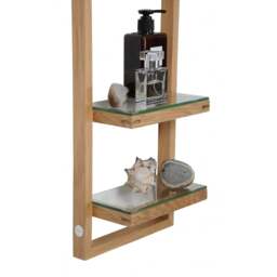 Wireworks Zone Bathroom Wall Shelf - Oak - thumbnail 4
