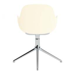 Normann Copenhagen Form Armchair Swivel - 4 Leg - Cream - Aluminium Legs Shell Colour: Cream, Leg Colour: Aluminium - thumbnail 4