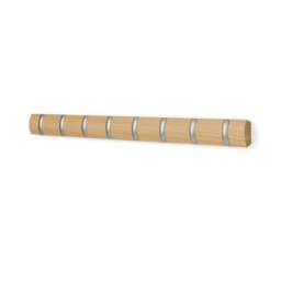 Umbra Flip 8 Hook Coat Rack - Natural/Nickel - thumbnail 3