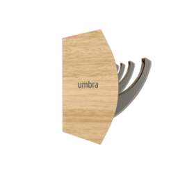 Umbra Flip 8 Hook Coat Rack - Natural/Nickel - thumbnail 5