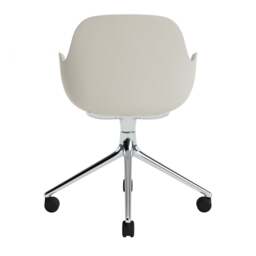 Normann Copenhagen Form Armchair Swivel - 4 Wheel - Light Grey - Aluminium Legs Shell Colour: Light Grey, Leg Colour: Aluminium - thumbnail 4