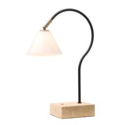 Halo Design Question Portable Table Lamp - Black / Antique Brass Colour: Black / Antique Brass