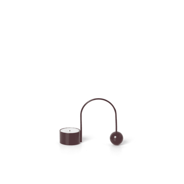 Ferm Living Balance Tealight Holder - Dark Aubergine - image 1