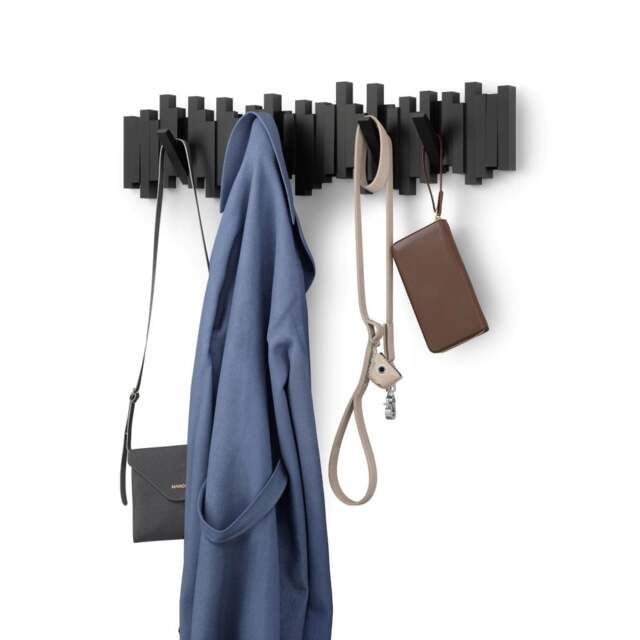 Umbra Sticks Multi Hook Wall Rack - Black - 8 Hooks - image 1