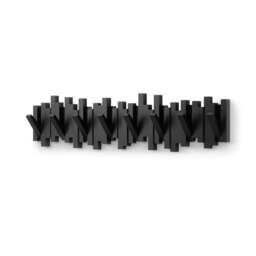 Umbra Sticks Multi Hook Wall Rack - Black - 8 Hooks - thumbnail 2