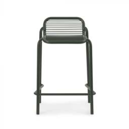 Normann Copenhagen Vig Outdoor Bar Stool - Dark Green Steel - 65cm - thumbnail 2