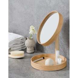 Wireworks Look Magnify Mirror - Oak - thumbnail 6