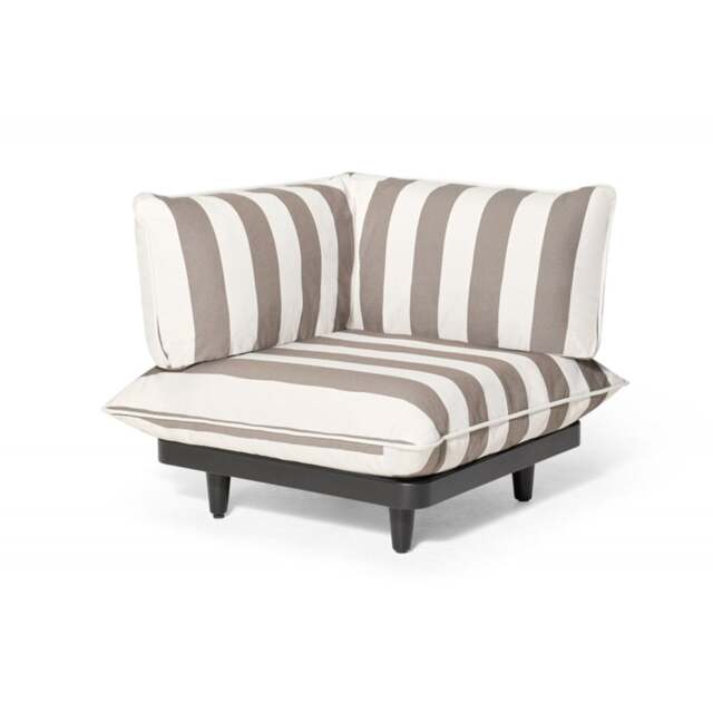 Fatboy Paletti Modular Outdoor Lounge Furniture - Cacao Stripe Option: Modular Corner Seat Right