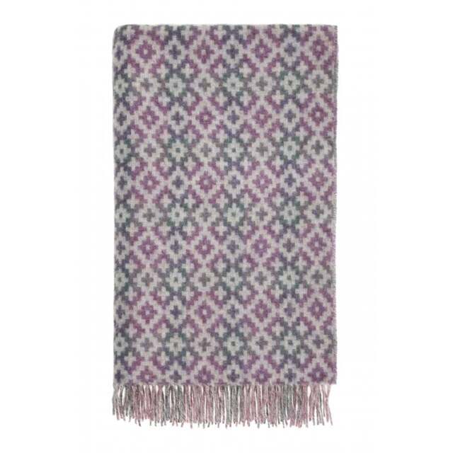 Bronte By Moon Pure New Wool Throw - Dartmouth - Heather - image 1
