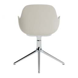 Normann Copenhagen Form Armchair Swivel - 4 Leg - Light Grey - Aluminium Legs Shell Colour: Light Grey, Leg Colour: Aluminium - thumbnail 4