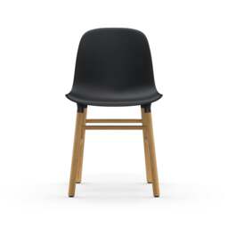 Normann Copenhagen Form Chair - Black - Oak Legs Shell Colour: Black, Leg Colour: Oak - thumbnail 2