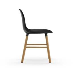 Normann Copenhagen Form Chair - Black - Oak Legs Shell Colour: Black, Leg Colour: Oak - thumbnail 3
