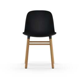 Normann Copenhagen Form Chair - Black - Oak Legs Shell Colour: Black, Leg Colour: Oak - thumbnail 4