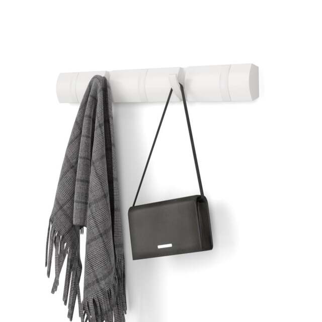 Umbra Flip 5 Hook Coat Rack - White/White - image 1