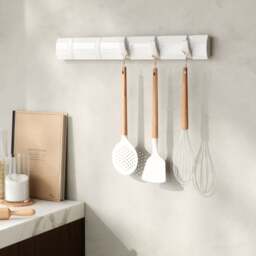 Umbra Flip 5 Hook Coat Rack - White/White - thumbnail 2