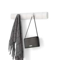 Umbra Flip 5 Hook Coat Rack - White/White