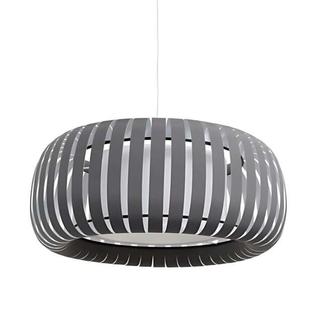 Shropshire Shades Linterna Lampshade - Grey - Small 45cm - With White Rosette Cord Set Colour: Grey, Size: Small 45cm, Cord Set Option: With White Ros - image 1