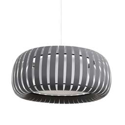 Shropshire Shades Linterna Lampshade - Grey - Small 45cm - With White Rosette Cord Set Colour: Grey, Size: Small 45cm, Cord Set Option: With White Ros