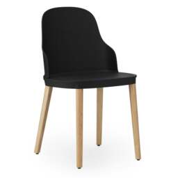 Normann Copenhagen Allez Chair - Black - Lacquered Oak Legs - Polyamide Seat Colour: Black, Leg Colour: Lacquered Oak, Seat Option: Polyamide - thumbnail 1