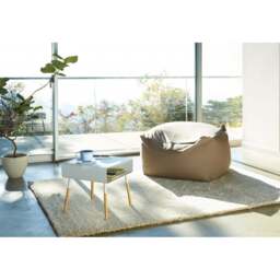 Yamazaki Low Side Table with Storage Shelf - White - thumbnail 6