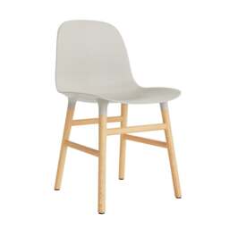 Normann Copenhagen Form Chair - Light Grey - Oak Legs Shell Colour: Light Grey, Leg Colour: Oak - thumbnail 1