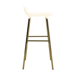 Normann Copenhagen Form Barstool - 75cm - Cream - Brass Legs Shell Colour: Cream, Leg Colour: Brass - thumbnail 3