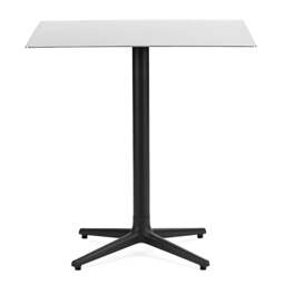 Normann Copenhagen Allez Square Cafe Table - 4 Leg - H75 70 x 70 cm - Stainless Steel Tabletop Colour: Stainless Steel - thumbnail 1