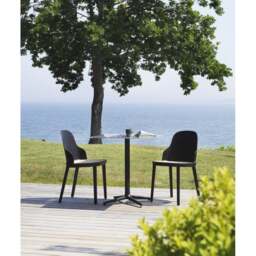 Normann Copenhagen Allez Square Cafe Table - 4 Leg - H75 70 x 70 cm - Stainless Steel Tabletop Colour: Stainless Steel - thumbnail 2
