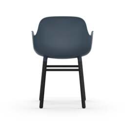 Normann Copenhagen Form Armchair - Blue - Black Oak Legs Shell Colour: Blue, Leg Colour: Black Oak - thumbnail 4