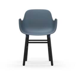 Normann Copenhagen Form Armchair - Blue - Black Oak Legs Shell Colour: Blue, Leg Colour: Black Oak - thumbnail 2