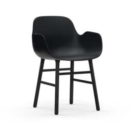 Normann Copenhagen Form Armchair - Black - Black Oak Legs Shell Colour: Black, Leg Colour: Black Oak