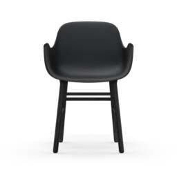 Normann Copenhagen Form Armchair - Black - Black Oak Legs Shell Colour: Black, Leg Colour: Black Oak - thumbnail 2