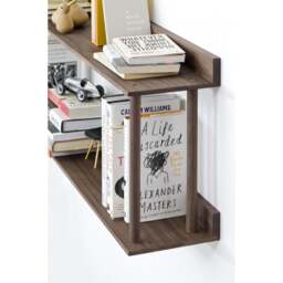Wireworks Platform 2 Wall Shelf - Walnut - thumbnail 7