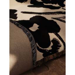 Ferm Living Cilla Tapestry Cotton Blanket/Throw -  Off-white/Dark Grape - 120cm  x 170cm - thumbnail 3