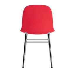Normann Copenhagen Form Chair - Bright Red - Chrome Legs Shell Colour: Bright Red, Leg Colour: Chrome - thumbnail 4