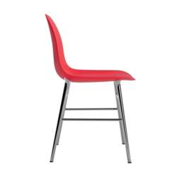 Normann Copenhagen Form Chair - Bright Red - Chrome Legs Shell Colour: Bright Red, Leg Colour: Chrome - thumbnail 3