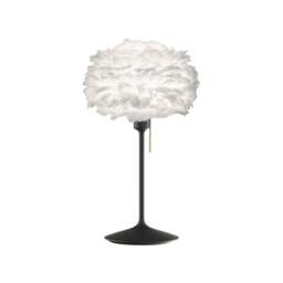 Umage Eos Table Lamp - White Feather Eos Mini/Black Sante Stand