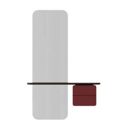 Umage One More Look Storage Mirror - Dark Oak - Ruby Red Colour: Ruby Red - thumbnail 2