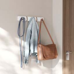 Umbra Flip 5 Hook Coat Rack - White/Nickel - thumbnail 2