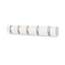 Umbra Flip 5 Hook Coat Rack - White/Nickel - thumbnail 3