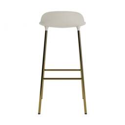 Normann Copenhagen Form Barstool - 75cm - Light Grey - Brass Legs Shell Colour: Light Grey, Leg Colour: Brass - thumbnail 4